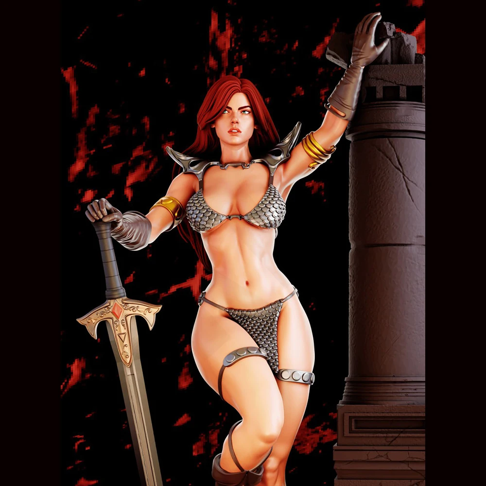 

Sexy Lady Sonja NSFW Unassembled Resin Model Kit 3D Print Doll 1/24 Unpainted Figure Statue GK Play Set Adult Collectible To