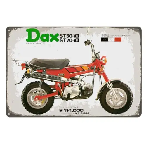 Dax St50 Vintage Motorcycle Metal Poster - 20x30cm Decorative Tin Sign