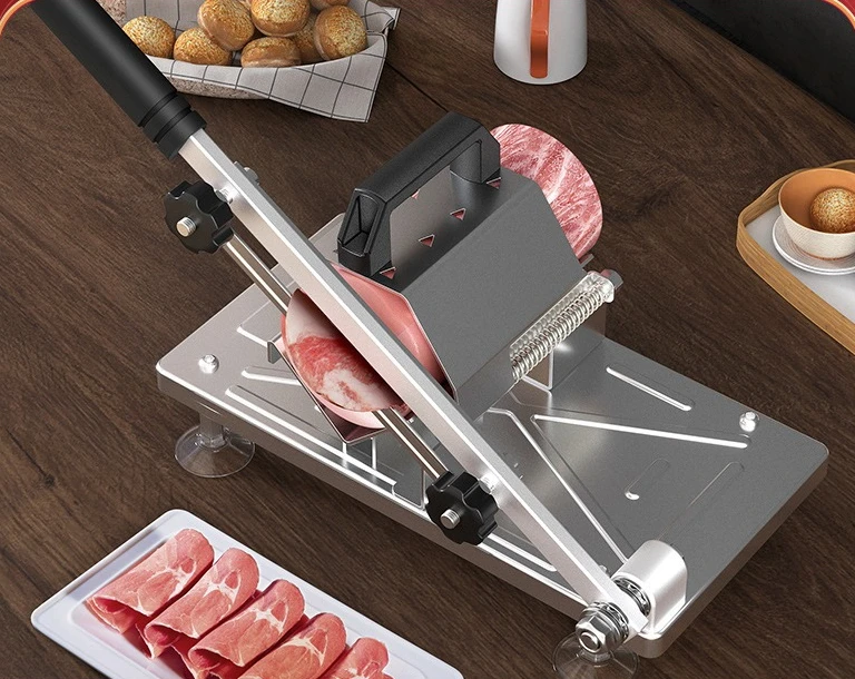 

430 Stainless Steel Meat Slicer Household Manual Frozen Meat Slicer Beef Mutton Roll Quickly Slice for Cooking BBQ HotPot