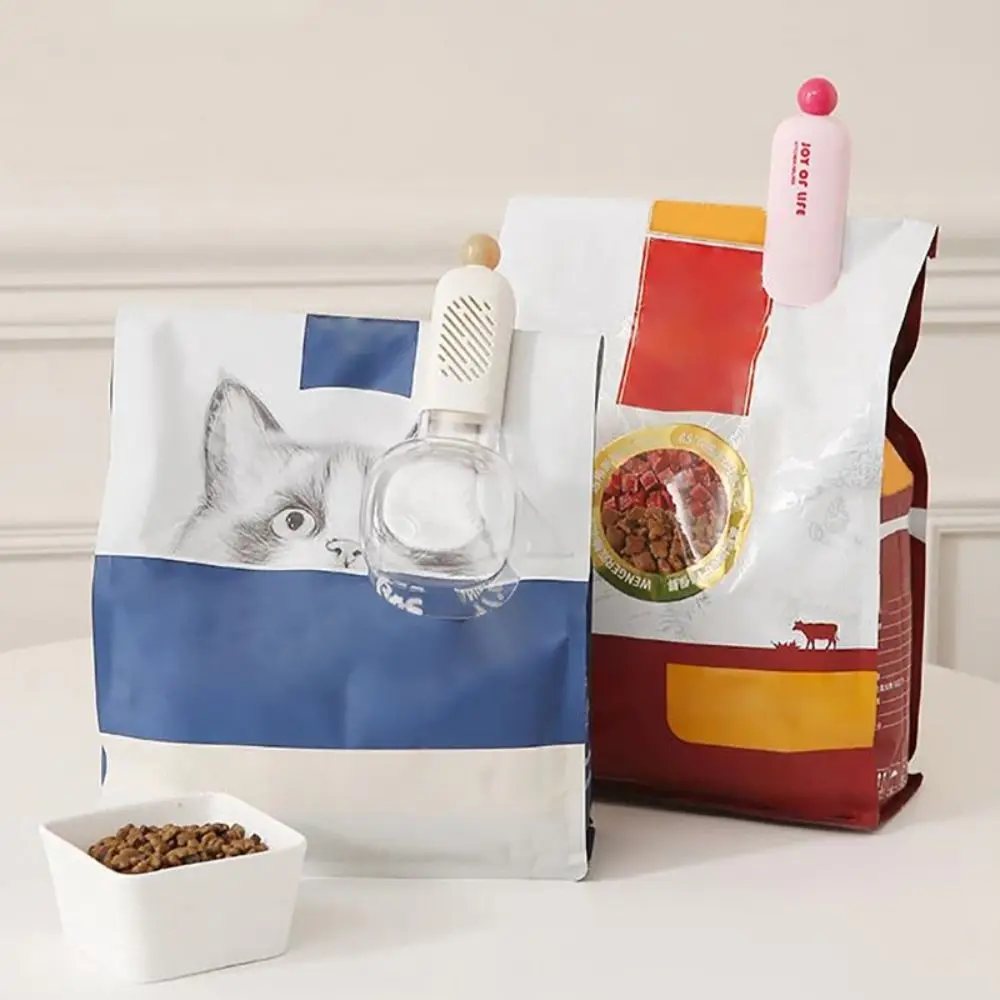 

PET Kitchen Rice Scoop Moisture and Insect Prevention With Sealing Clip Household Food Spoon Cooking Measuring Cup