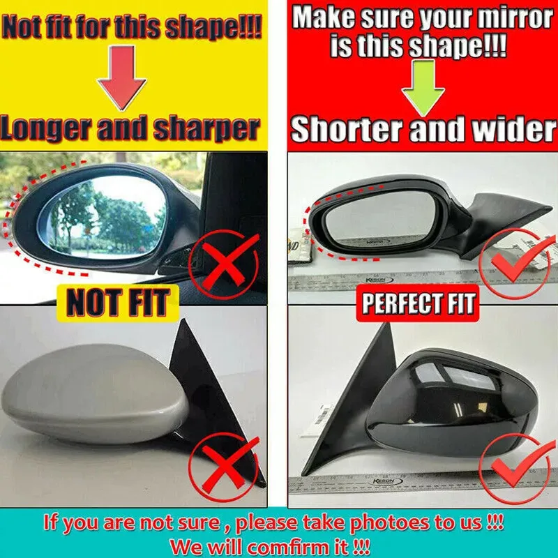 Gloss Black Wing Mirror Cover Caps For BMW 3 Series E90 E91 E92 E93 E81 E87 318i 320i 330i LCI 2008-2012 rearview mirror cover view 4