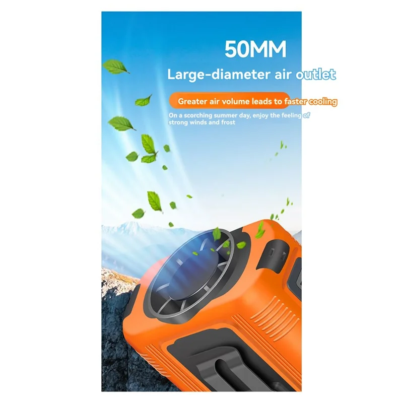 【Hot Ltem】Ventilador de collar, ventilador de cintura portátil, linterna de 15000Mah, recargable, versátil con luz para montar, caminar, viajar al aire libre
