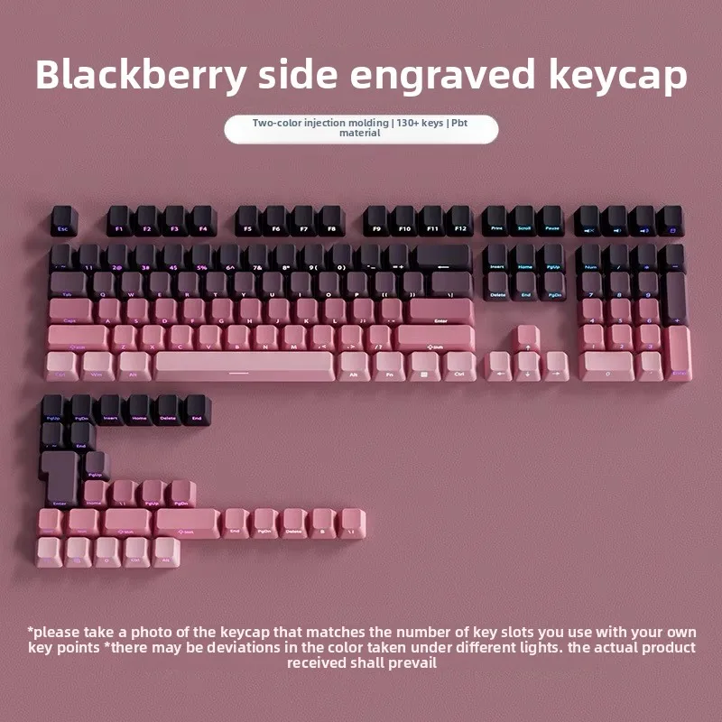 

Translucent Mechanical Keyboard Keycaps Side-Engraved PBT131 Set of 131 Keys Dyed in Six Colors Custom Keyboarding Experience