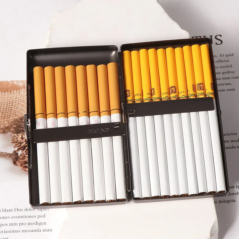 New 1 Retro Antiqued Bronze Cigarette Case 20pcs Capacity Cigarette Box Metal Cigarette Bag Outdoor Cigarette Storage