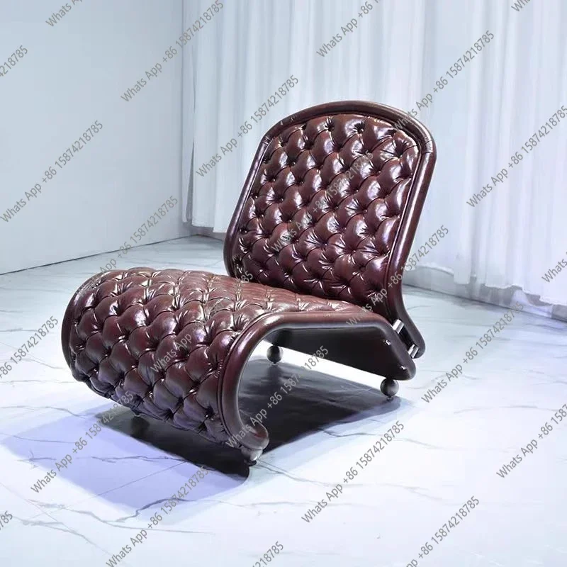 

S Nordic Simple Designer Light Luxury Buckle Chair Hotel Outdoor Fiberglass Negotiation Art Lounge Chair