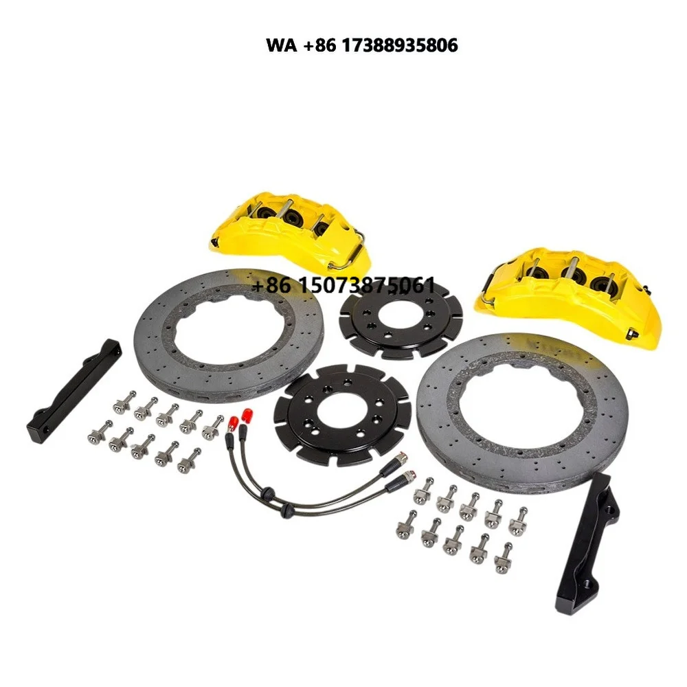 Car Carbon Ceramic Brake Calipers Discs Kit Front 6pot With 400mm Rotor for B-M-W AU-DI Hon-da Por-sche Ni-ssan