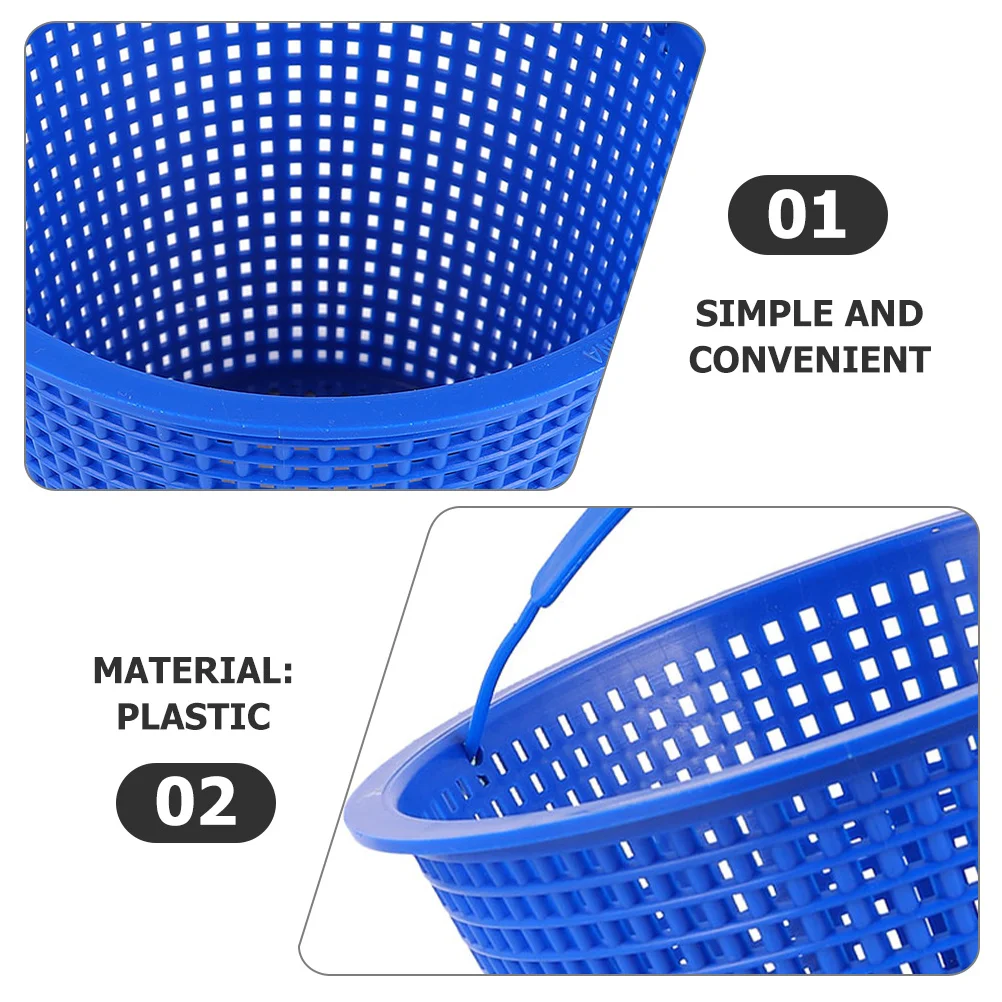 

2pcs Swimming Filter Basket Replacement Pump Basket For Pool Skimmer Plastic Debris Leaves Hair Collector Pool Cleaning