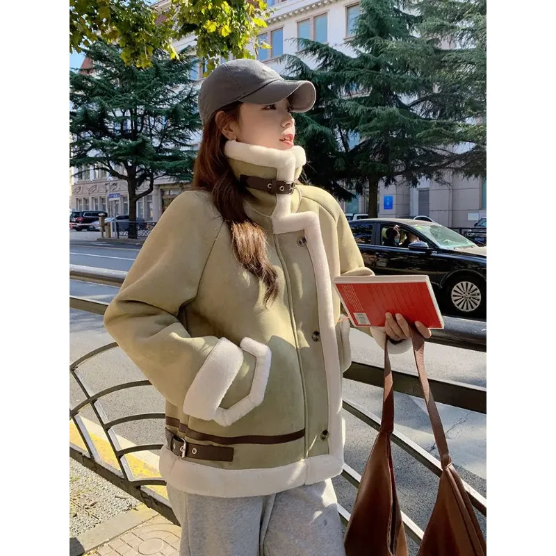 2024 Nepbont Split Casual Jas Vrouwen Winterjassen Top Mode Harige Jassen Elegante Dikke Warme Bovenkleding Elegant N76