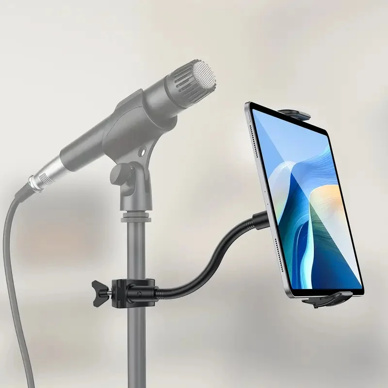 Neuer Tablet-Halter, Telefonhalter für Mikrofonständer, Mikrofon-Notenständer, Tablet-Halter für Pad, universelle Handy-Tablet-Mikrofonständerhalterung