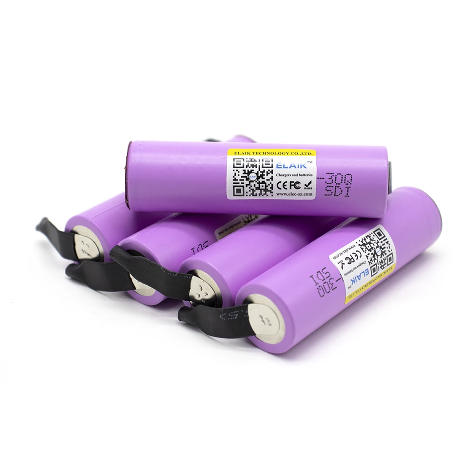 ELAIK 30Q 18650 3000mah High power discharge Rechargeable battery power high discharge,30A large current + DIY nicke