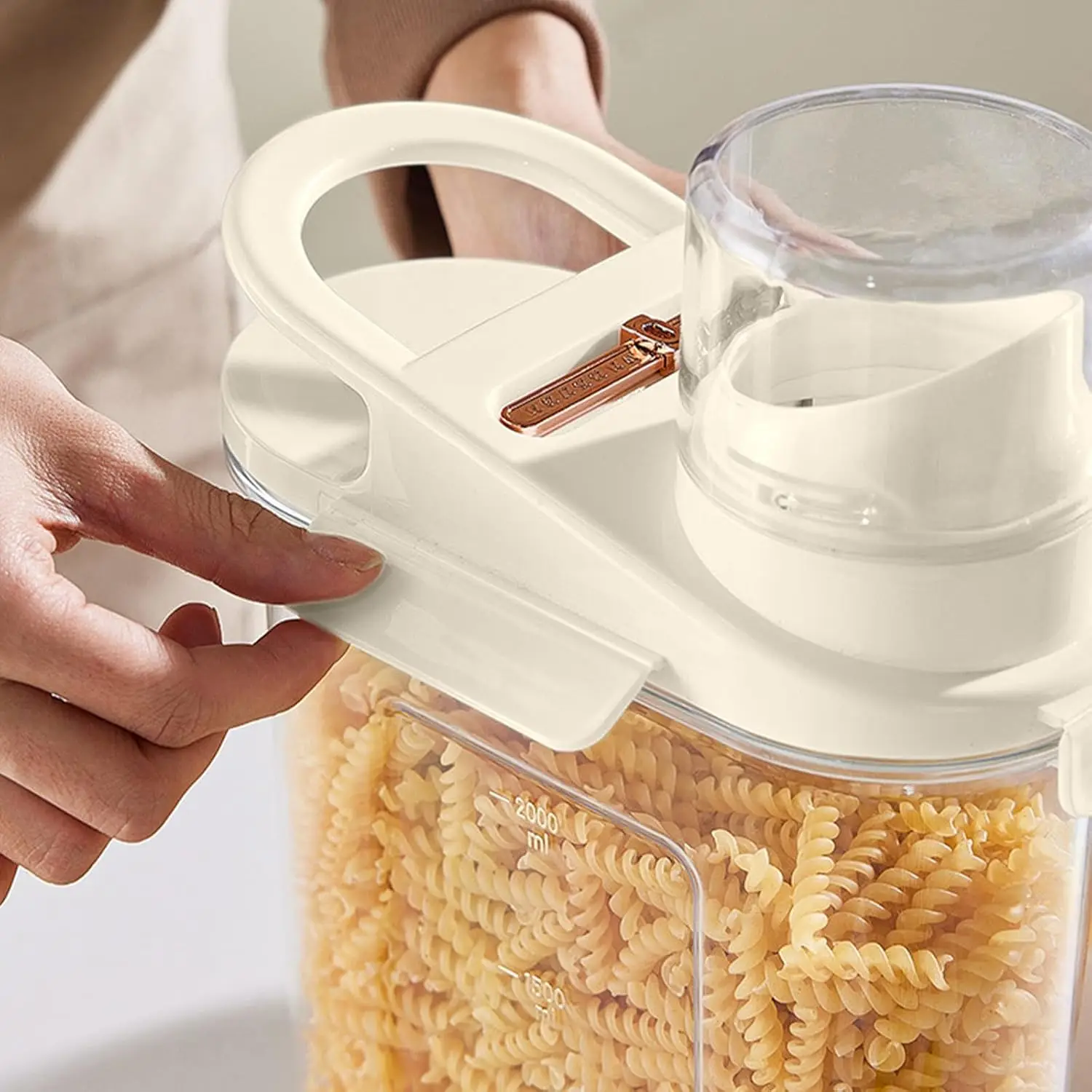 Dikkere rijstcilinder Doorzichtige voedseldoos Graandoos Verzegelde pot Keuken Food Grade Lege flespot Insectenbestendig en bewijs Rijst en