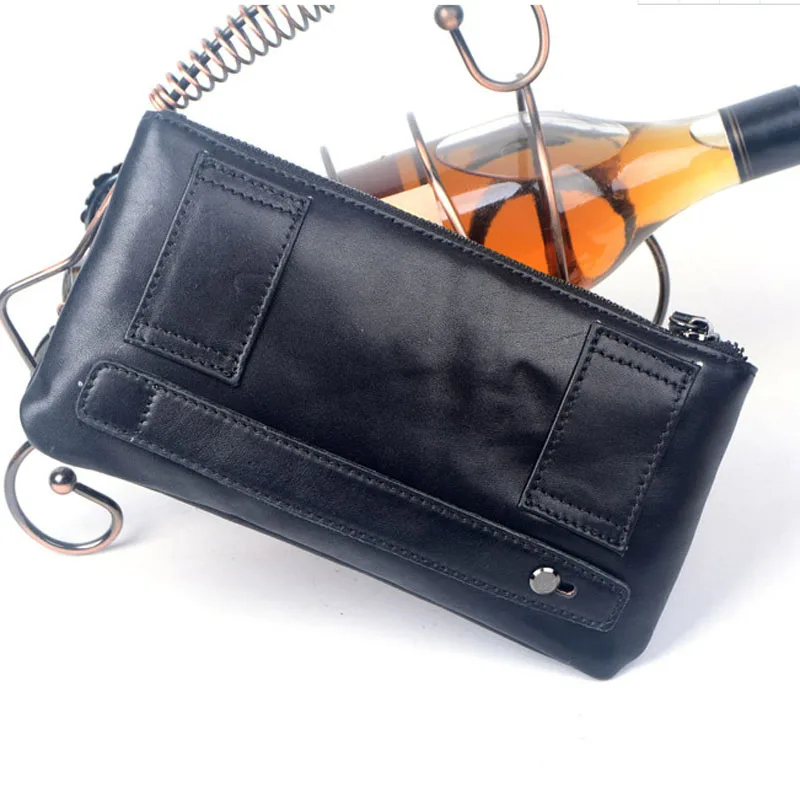 Men's Genuine Leather  Waist Bag Vintage Sling Chest Bag  Messenger Shoulder Purse Pouch Fanny Pack  Belt Bags  Business Clutch