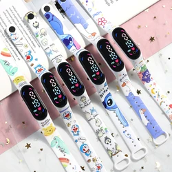 Disney-Relógio eletrônico LED impermeável para crianças, Xiaomi 3, 4, Pulseira Doraemon dos desenhos animados, Relógio esportivo, Presentes de aniversário