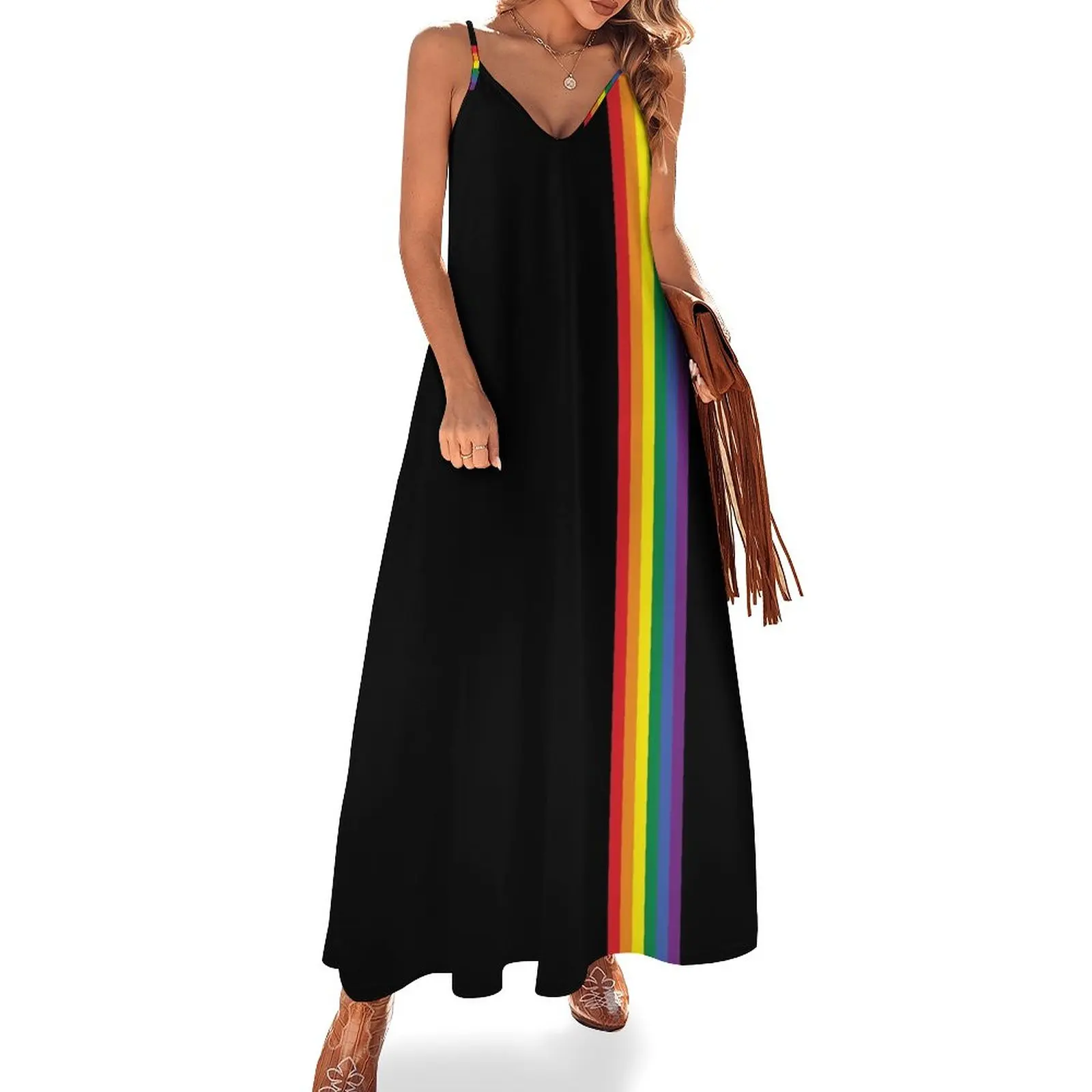 

Rainbow Pride LGBT Strip Sleeveless Dress summer dress women 2024 dresses woman 2024 women