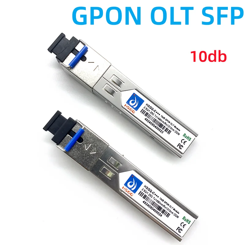 

Fiber Optical GPON OLT SFP 10dB C+++ Tx1490/Rx1310nm SFP moduleC+++ Optical Fiber SFP Modules GPON 10dB Transceiver SC Connector