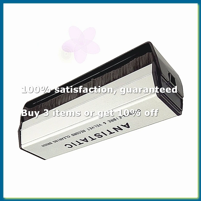 2 in 1 Carbon Fiber+ Velvet Anti Static Cleaning Brush for LP Vinyl Records Tool-DT30