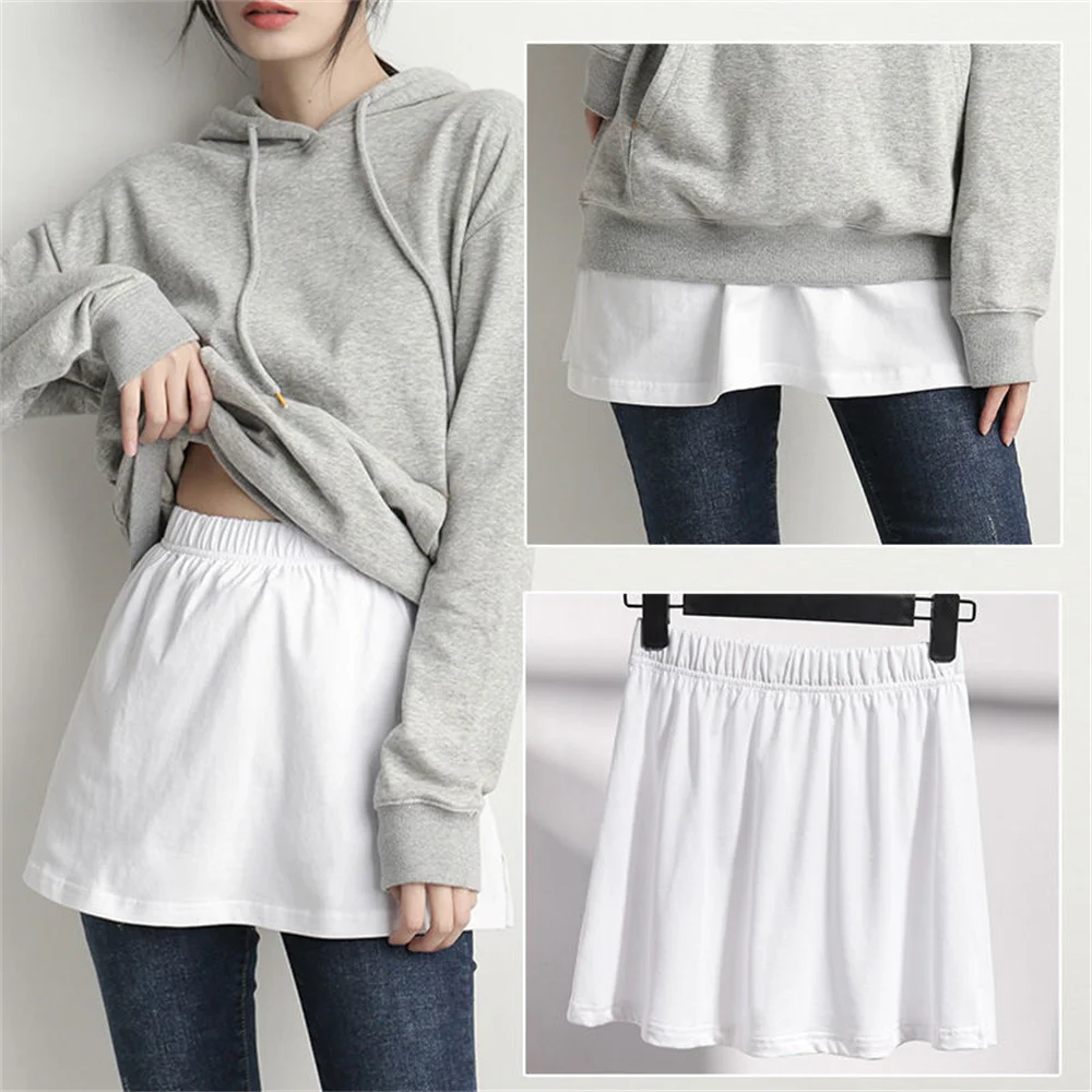 

Adjustable Layering Fake Top Lower Sweep For Girls Women Half-Length Splitting A-line Mini Skirt Underskirt Clothing Accessories