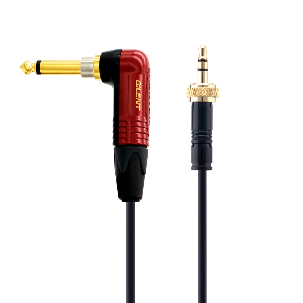 Mogami 3.5 śruba blokująca Stereo do 6.35mm Jack gitara kabel Audio Instrument przewód do Sennheiser Wireless EW100/352/172/512/322/G3