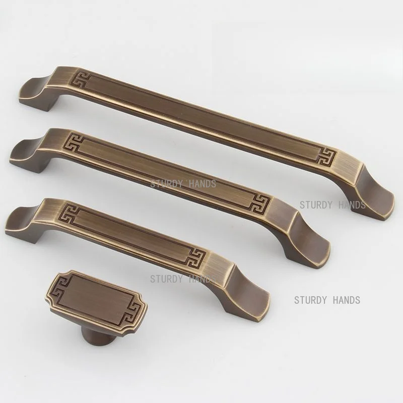 4PCS Chinese Style Cabinet Handle, Room Drawer Handle, Wardrobe Handle, Cabinet Door Handles, Furniture Hardware Accessories