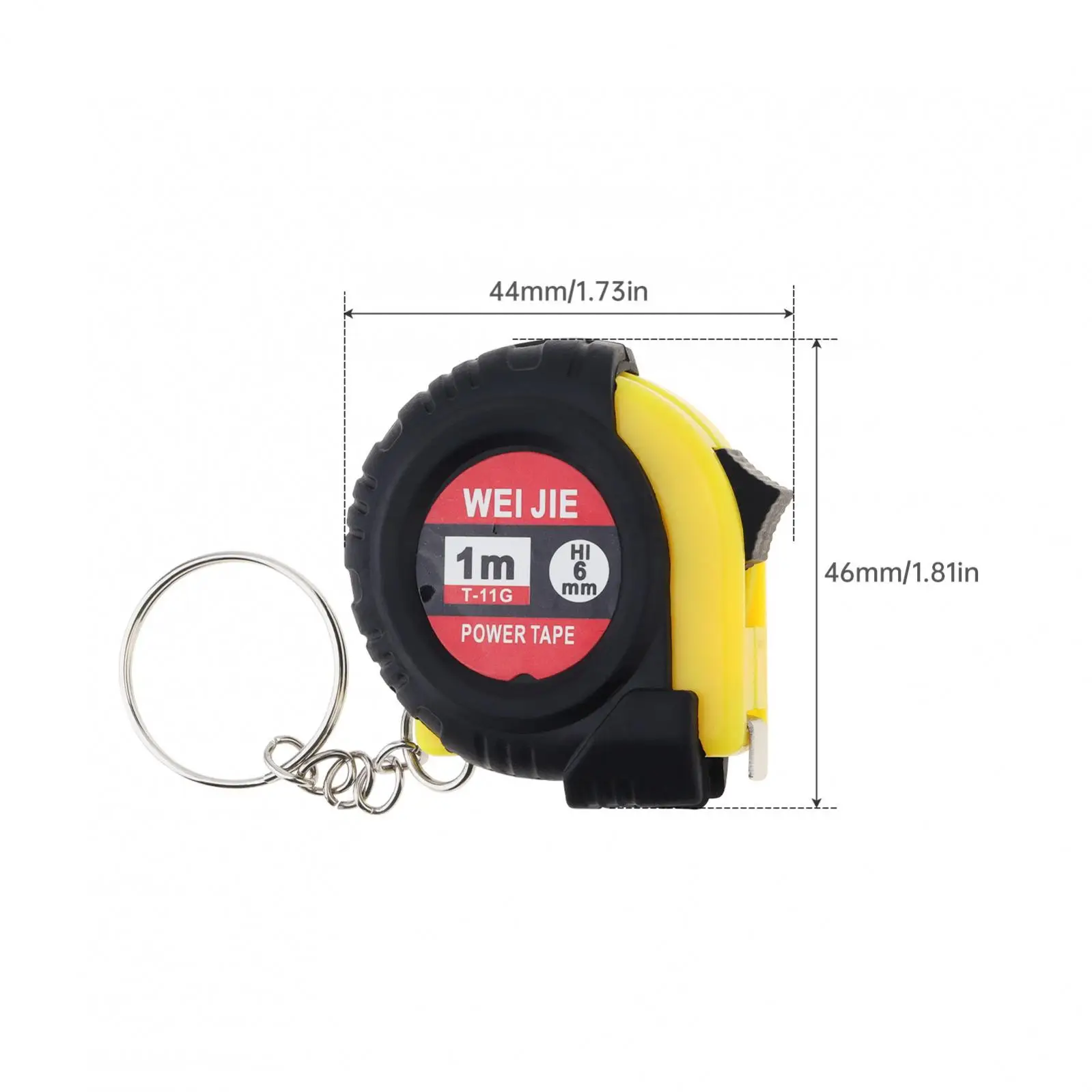 5pcs/pack 1m Retractable Small Keychain Tape Measures with Metric and Inch Scales,  Mini Measuring Tapes Measurement Tool