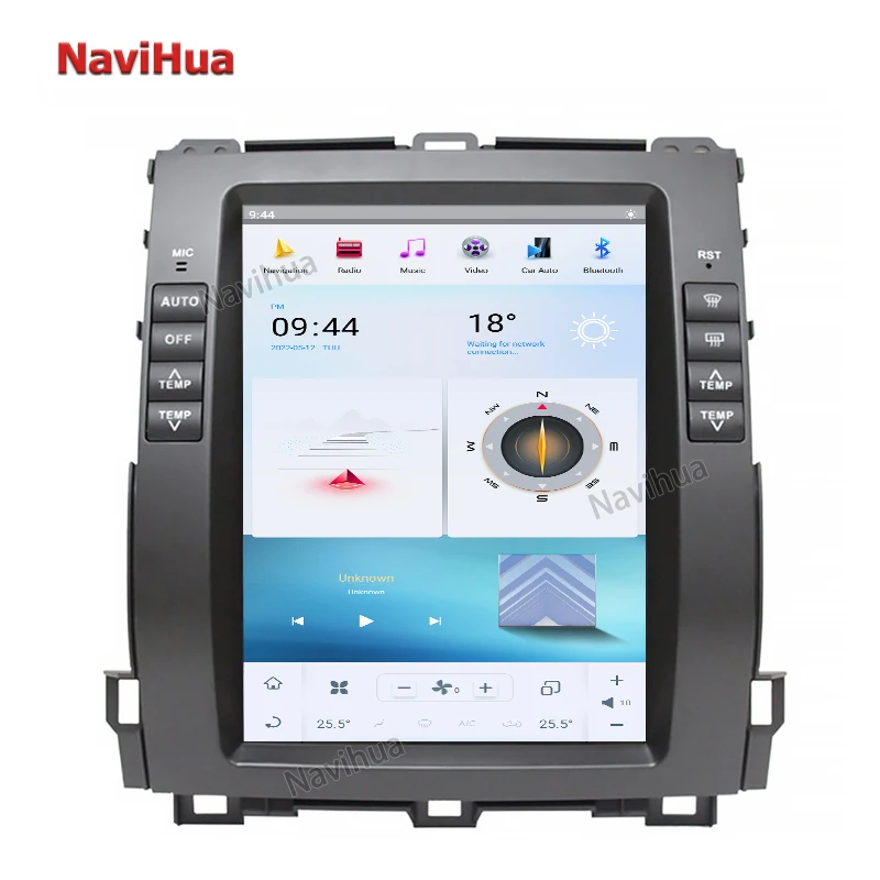 Navihua Android Car Radio 9.7'' Tesla Style Screen Car Apple Carplay Multimedia Player GPS Navigation for Lexus GX470 2004-2009