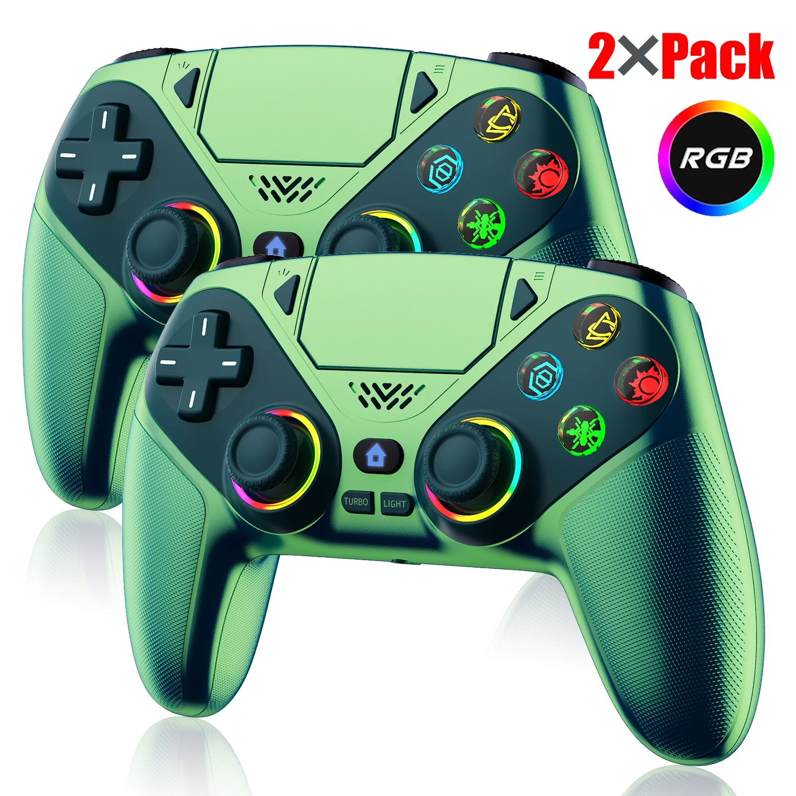 Controller voor Playstation 5 PS5/PS5 Pro/Slim/PC Gamepads met Hall Effect RGB draadloze gamecontroller joystick Marco/Turbo programma - afbeelding 1