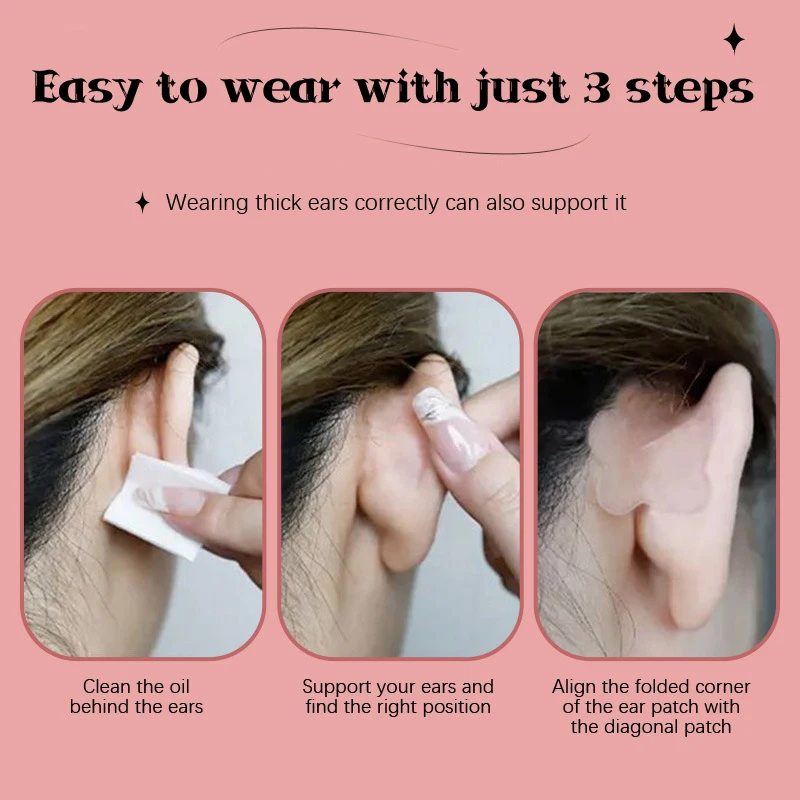 Butterfly-Shaped Elf Ear Stickers Corrector Correction Patch Silicone Patches Tape Cosmetics Ears Primer