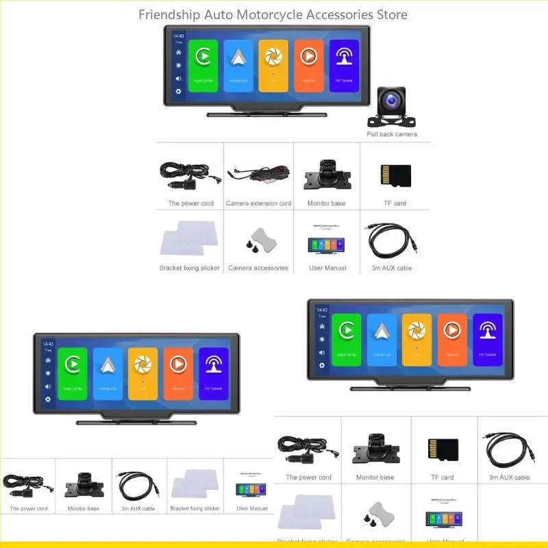 

SZCH Car Mirror Video Recording Carplay Camera Navigation Driving Recorder Dashboard