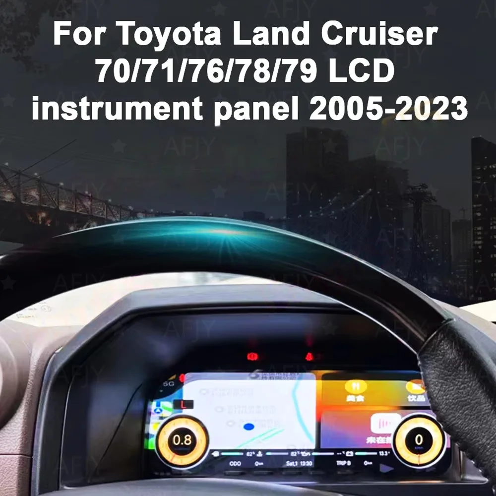 For Toyota Land Cruiser LC70 LC75 LC76 LC79 2007-2024 LCD Digital Dashboard Cluster Virtual Instrument Panel Speedometer Cockpit view 3