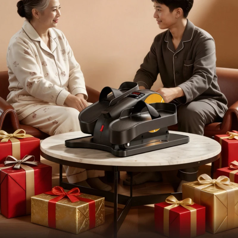 Mini Portable Elliptical Trainer Rehabilitation Tool for The Elderly Electric Seated Foot Pedal Exerciser Stair Stepper for Home