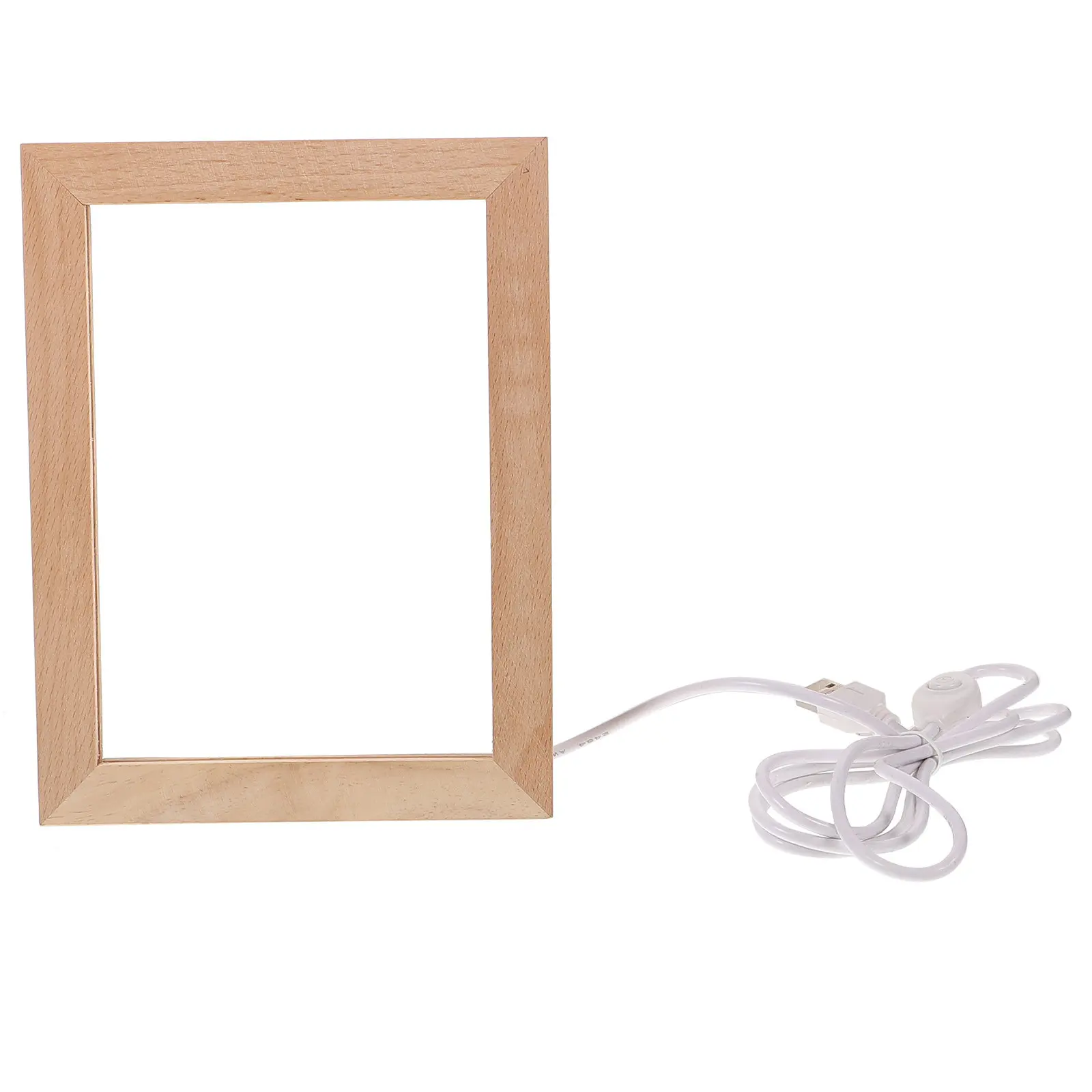 Wooden Led Photo Frame Light Holder For Desk Decoration Room Christmas Decor Desktop Night USB Powered