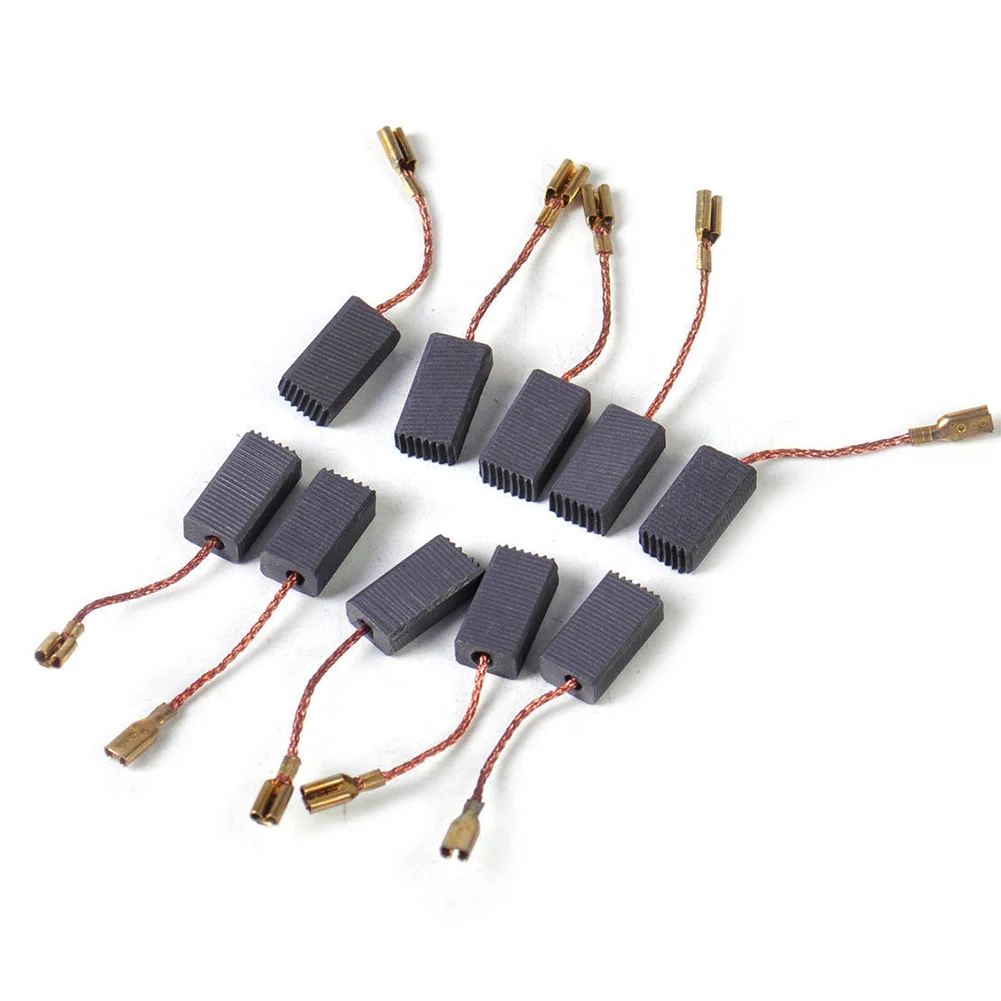 Escova de Carvão para Ferramentas Elétricas, Conjunto de Escovas de Carvão Resistentes ao Desgaste para Furadeiras Elétricas, Esmerilhadeiras e Aspira