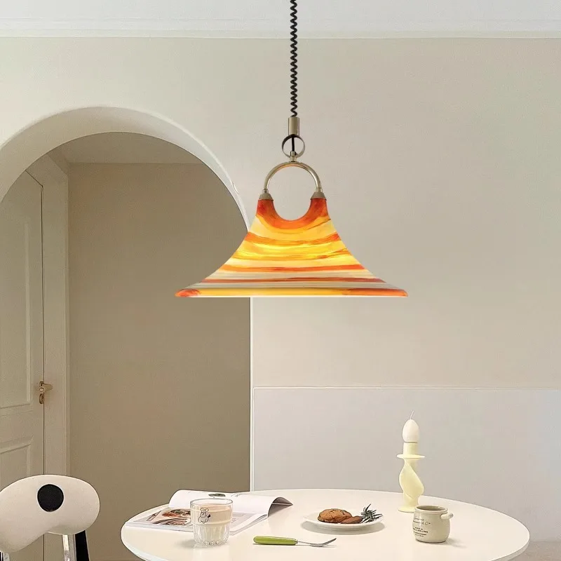 

Trumpet restaurant chandelier French art dining table bar counter creative personality art retro medieval chandelier