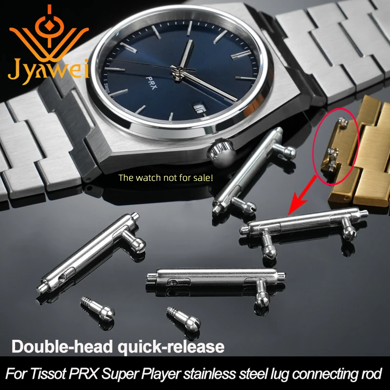 Dual-head Quick Release strap connection rod for Tissot PRX Super Player T137410/407 Stainless Steel Watch Band Pins Spring Bars