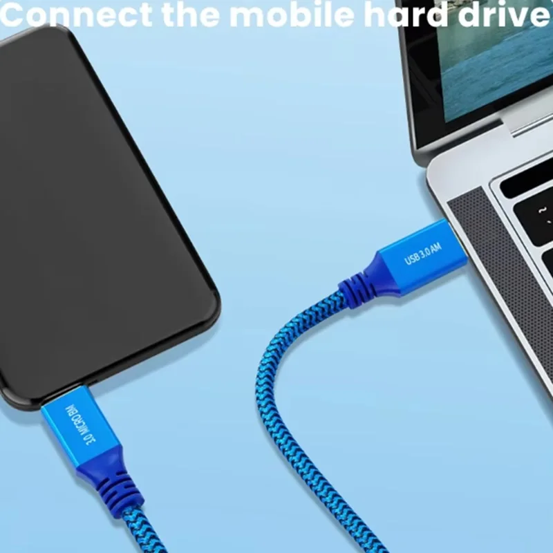 1m 3m USB 3.0 Micro B Cable 5Gbps Data Cable 3A Fast Charging External HDD Cable USB Cord for Samsung Hard Disk SSD Sata Cable