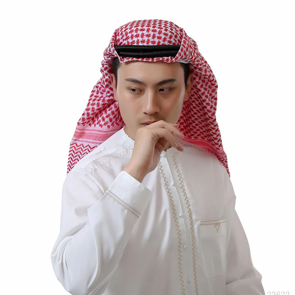 

2pcs Muslim Headwear Turban Headb Shemagh Hairb PU Material Fix Scarf Arab Kerchief Headb Practical Accessories