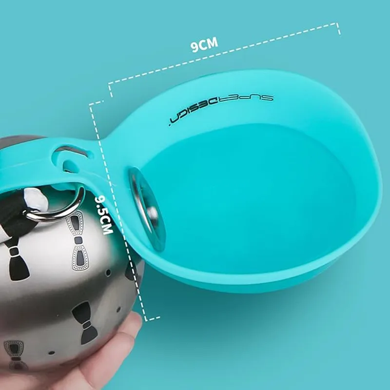 Botella de agua portátil para perros y gatos, acero inoxidable - imagen 5