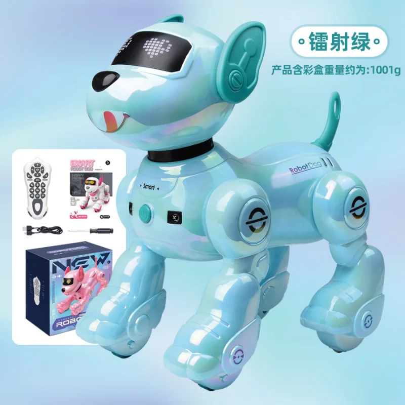 Novo Controle Remoto Inteligente Cão Robô Acrobático Programável Cão de Estimação Elétrico Robô Dançante Brinquedo Infantil