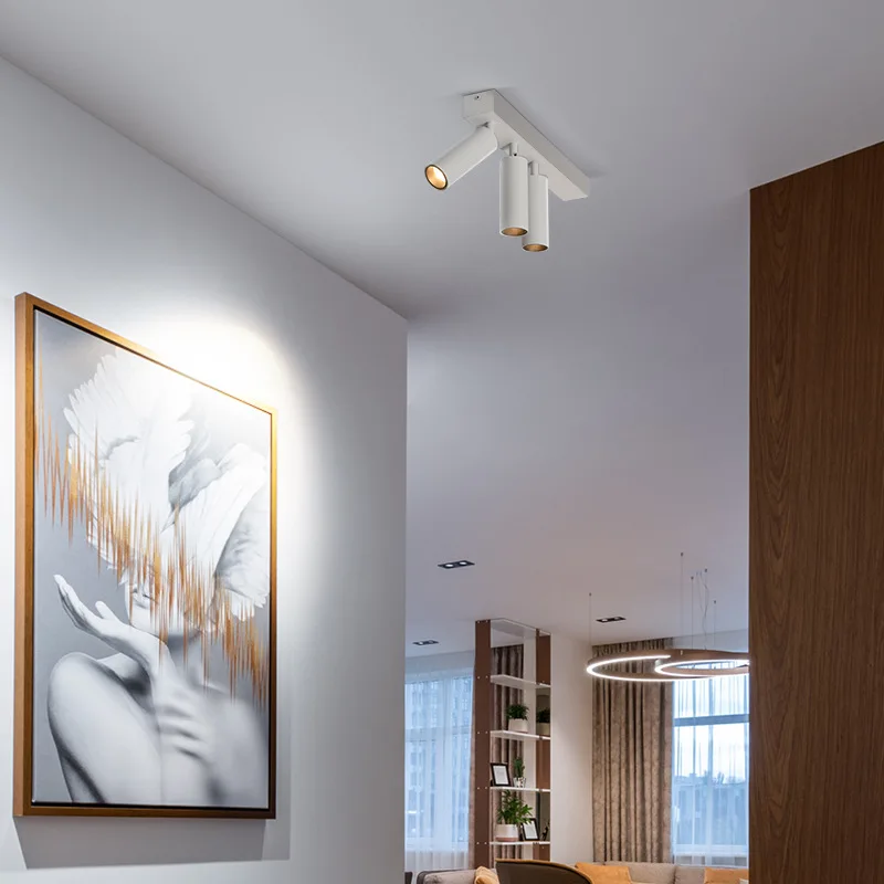 

Led GU10 Spotlight Clothing Store Background Wall Spotlight 7w 14W 21W Trail Light Surface Mounted Ceiling Spotlight AC 220