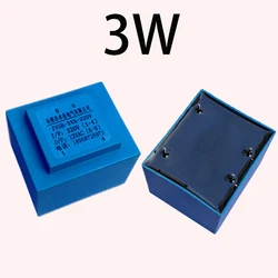 EI 전원 미니 밀폐형 플러그 인 PCB 보드, 4 핀 방수 캡슐화 변압기, 3W 3VA AC 220V-AC 6V 9V 12V 17V 24V 36V