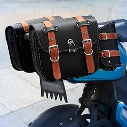 Motorcycle Universal SaddleBag Large Capacity Motorbike Side Bags Storage Tool For Harley Sportster XL 883 Honda Yamaha Suzuki