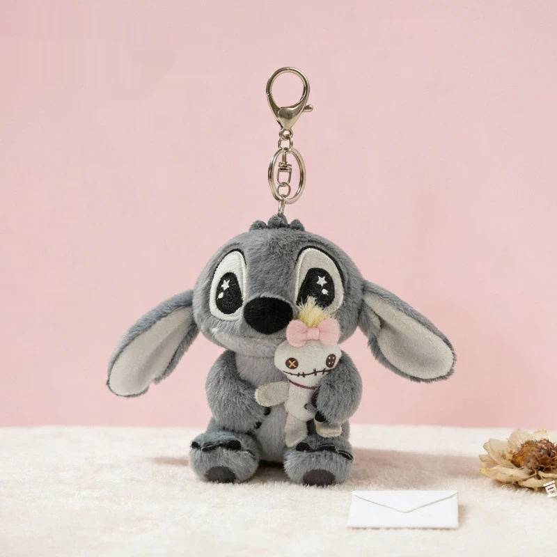 

Мягкая и удобная кукла-брелок Disney Stitch Hug Scrump Series, 12 см, милая мультяшная игрушка, изысканное украшение, забавный сувенир, подарок