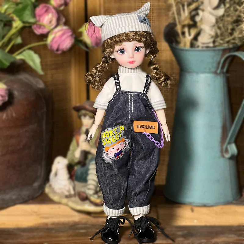 

1/6 30cm BJD Doll Model Kawaii Girl Doll With Clothes and Shoes Movable 20 Joint Loli Doll Girls Gifts