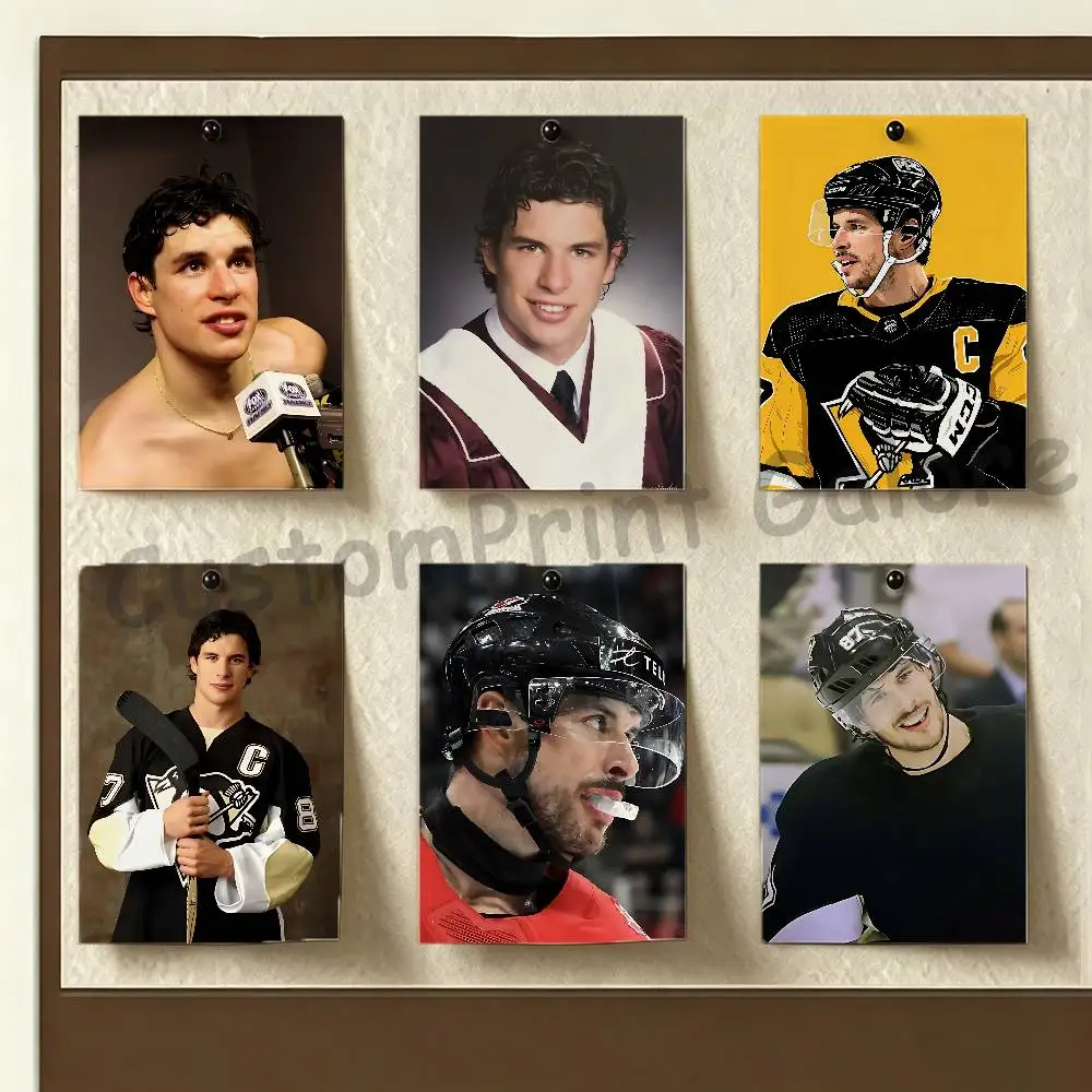 S-Sidney C-Crosby Vintage Retro Poster Sticker Classic Art Painting for Home Bedroom Cafe Office Wall Decor