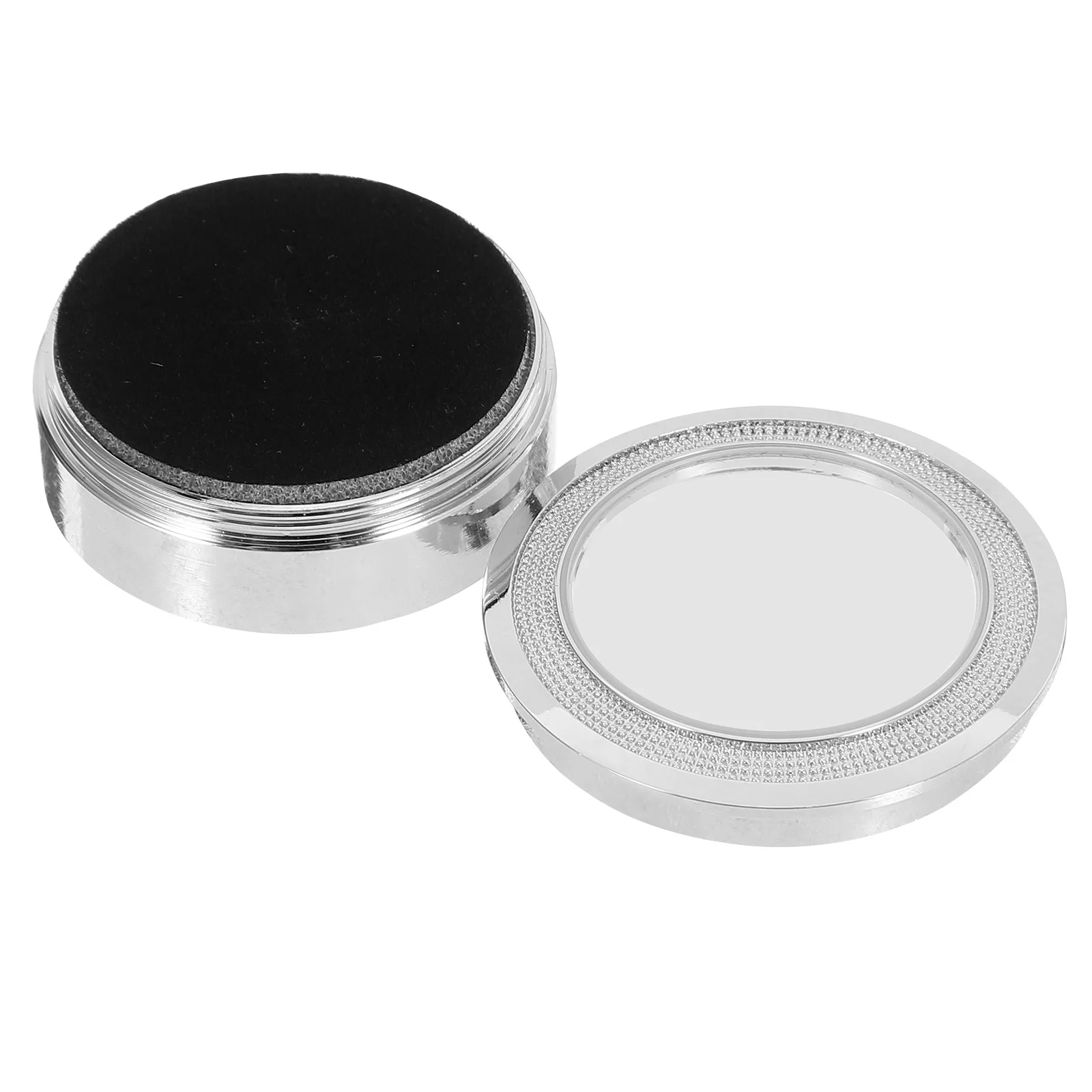

Diamond Box Metal Round Gemstone Jewelry Case Easy Access Storage Holder For Loose Gems Jewelry Display Case