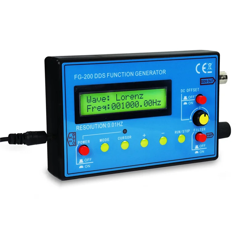 ABMO 5X FG-200 DDS Function Signal Generator Frequency Counter 0.01Hz -500Khz Signal Source Module