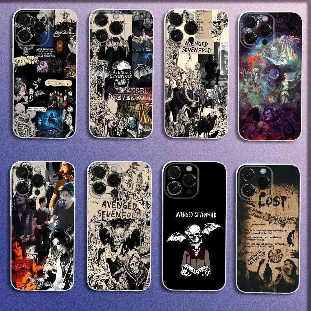 

Phone Case For iPhone 16,15,14,13,12,11 Plus,Pro,Max,XR,XS,Plus,E,Mini Transparent A-Avenged Sevenfold A7X Cover