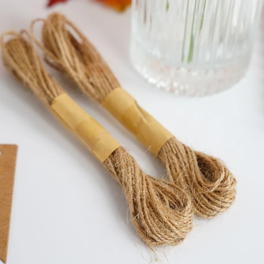 Brown Twine - 10m Bundle- Natural Jute Twine For Wrap Soaps/wedding invites Very fine 1-2mm