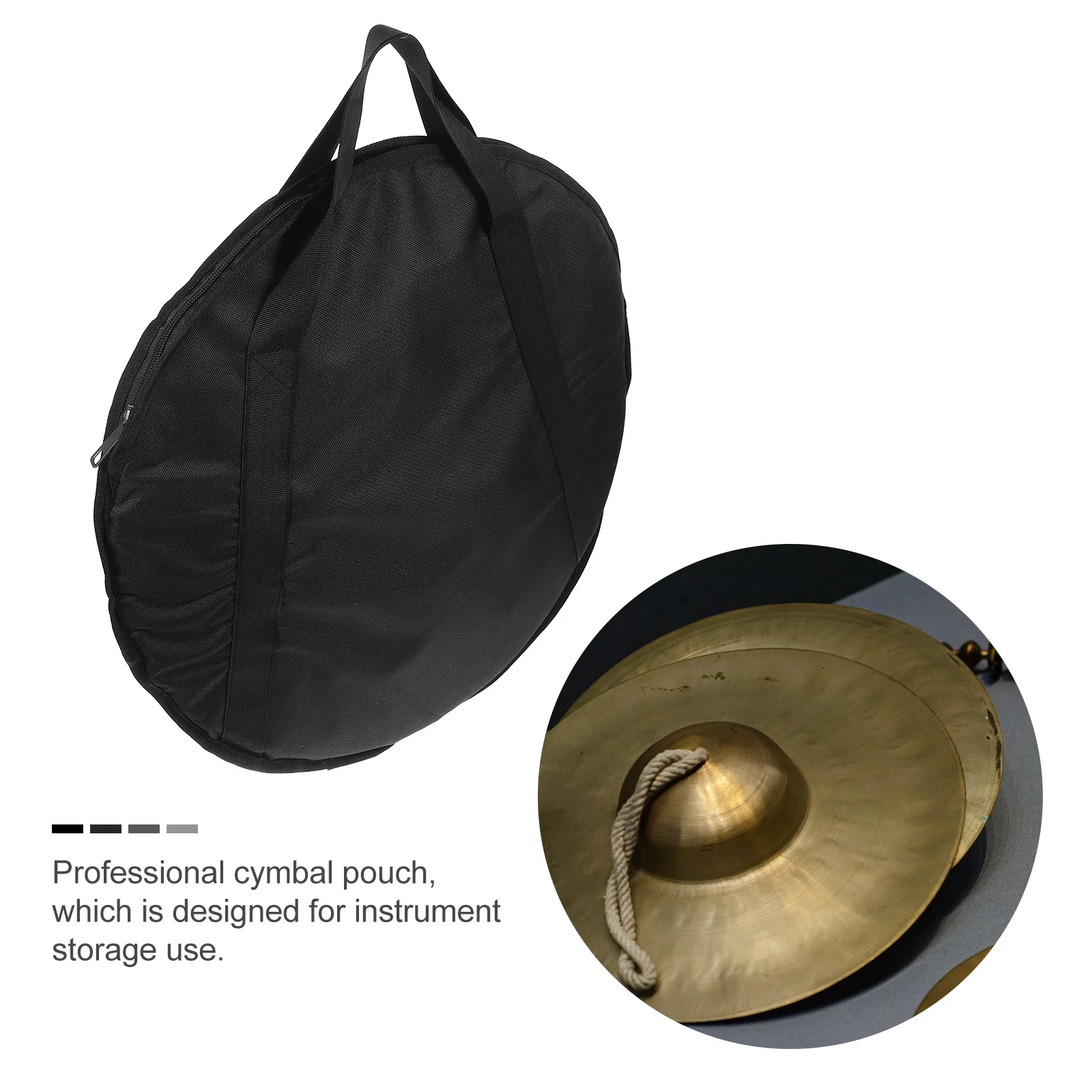 Round Storage Bag Cymbal Instrument Carrying Case Makeup Bags Pouch Supply The Tote Container Cleaner