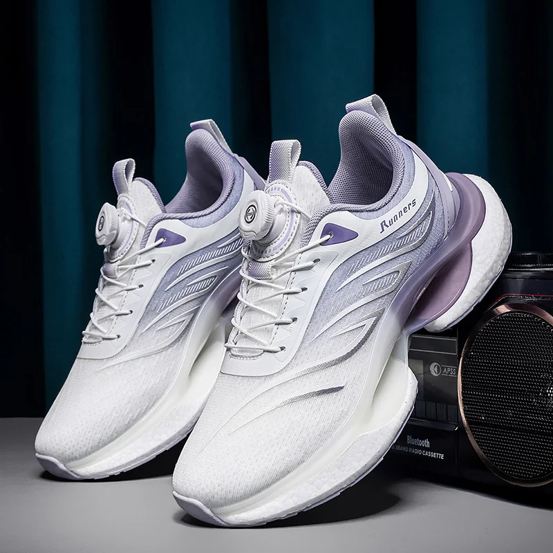 

Мужские кроссовки, новинка 2025, дышащие сетчатые амортизирующие кроссовки с пряжкой, профессиональные кроссовки для марафона для мужчин